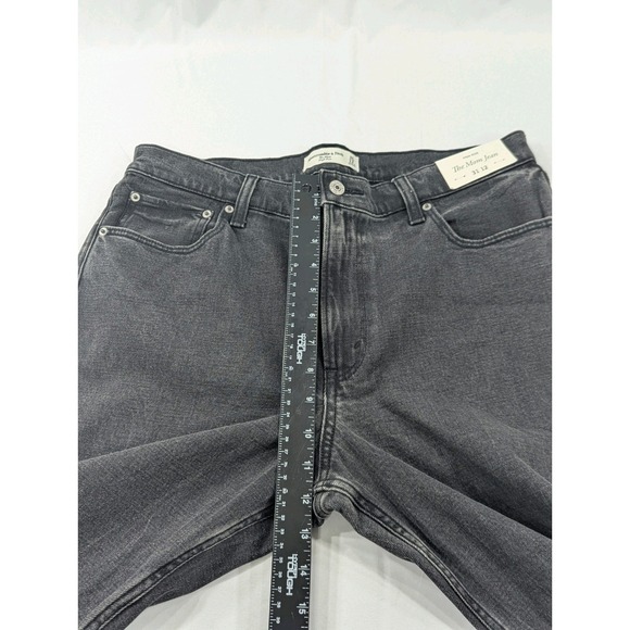 Abercrombie Fitch Jeans Womens Black The Mom High Rise Curve Love 31/12 NEW - Picture 7 of 10